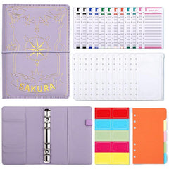 6 Hole Binder Planner Notebook with Bronzing Covers & Envelope