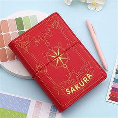 6 Hole Binder Planner Notebook with Bronzing Covers & Envelope