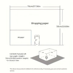 6pcs Colorful Cartoon Birthday Gift Wrapping Paper Roll
