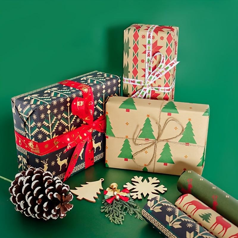 6pcs Colorful Cartoon Birthday Gift Wrapping Paper Roll