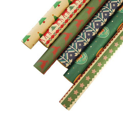 6pcs Colorful Cartoon Birthday Gift Wrapping Paper Roll