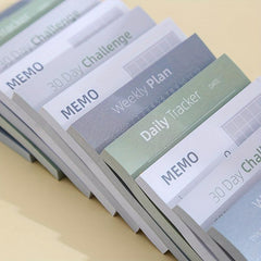 1pc 60 Sheets Sticky Notes Weekly Plans Daily Tracker Month Challenge Memo Pads