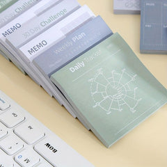 1pc 60 Sheets Sticky Notes Weekly Plans Daily Tracker Month Challenge Memo Pads