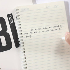 A5 Coil Notebook Horizontal Line Diary Sketch Planner 120 Pages