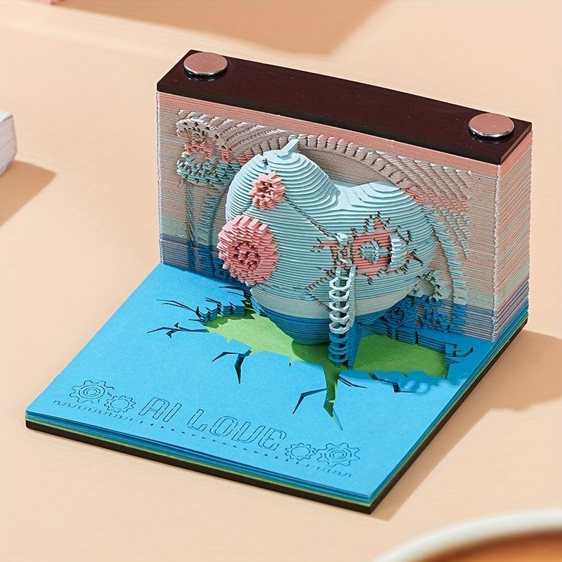 3D Desk Calendar Mechanical Heart Sci-Fi Series
