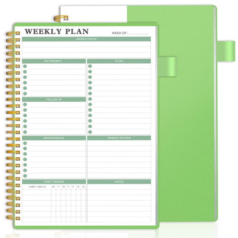 Undated Weekly Planner with Goals & Habit Tracker