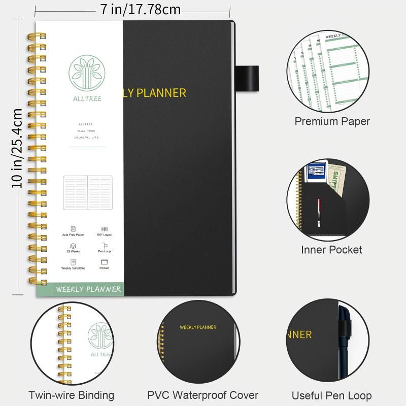 Undated Weekly Planner with Goals & Habit Tracker