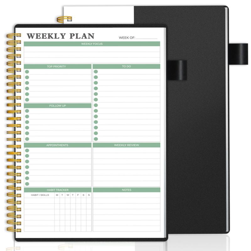 Undated Weekly Planner with Goals & Habit Tracker