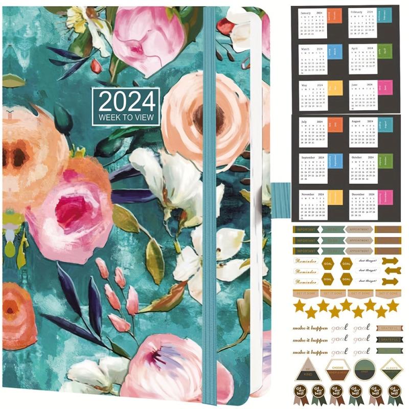 A4 Weekly Diary Jan - Dec PU Leather Hard Cover