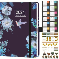 A4 Weekly Diary Jan - Dec PU Leather Hard Cover