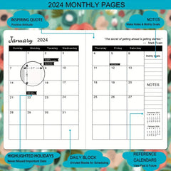 A4 Weekly Diary Jan - Dec PU Leather Hard Cover