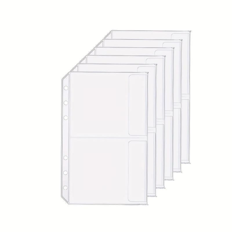 15pcs A6 Binder Pockets Budget Cash Envelopes for 6 Ring Binder Waterproof PVC