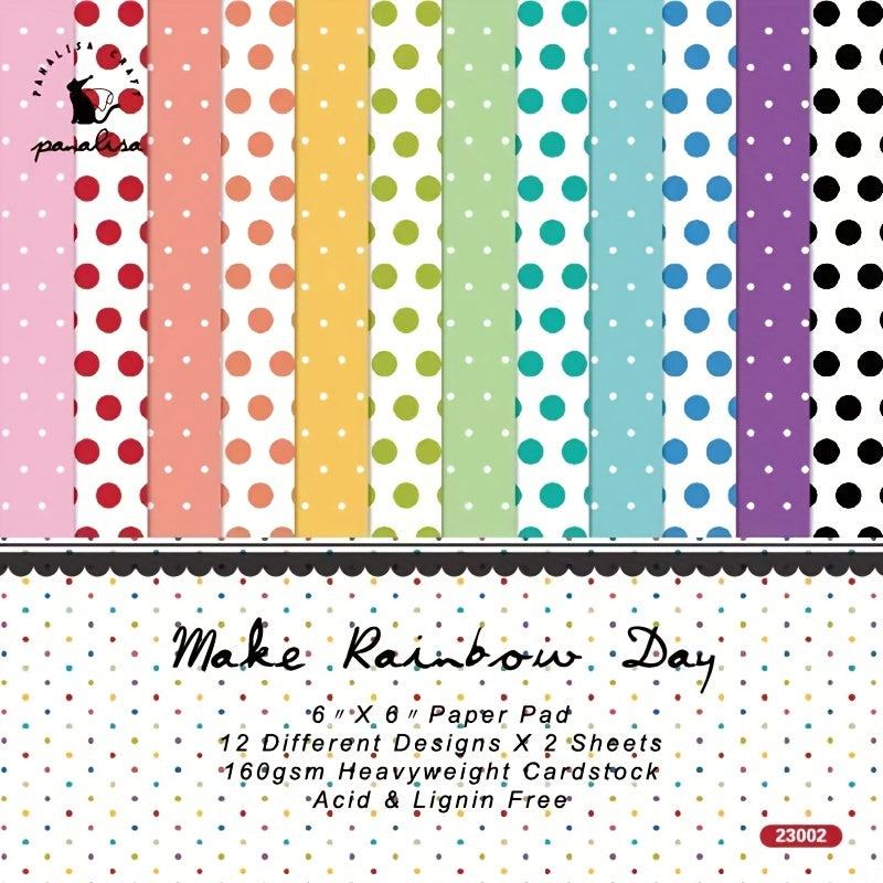 DIY Rainbow Themed Hand Account Album Clipbook 6 Inch Single Sided Paper