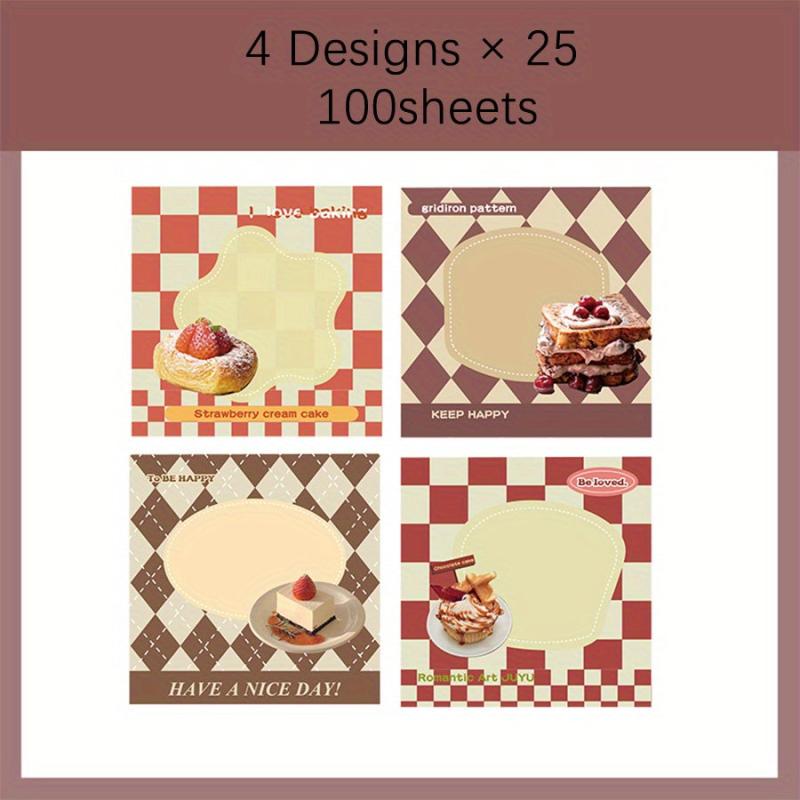 100 Sheets Checkerboard Note Pad DIY Paper Material