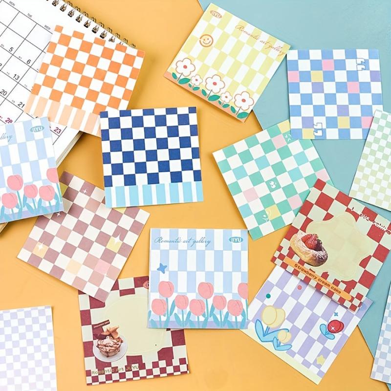 100 Sheets Checkerboard Note Pad DIY Paper Material
