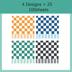 100 Sheets Checkerboard Note Pad DIY Paper Material