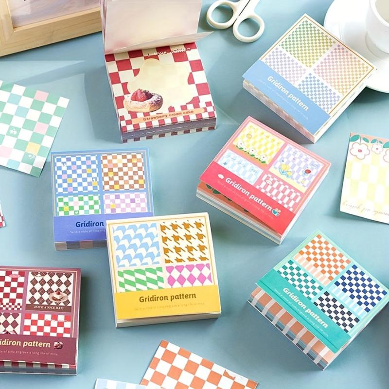 100 Sheets Checkerboard Note Pad DIY Paper Material