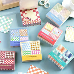 100 Sheets Checkerboard Note Pad DIY Paper Material