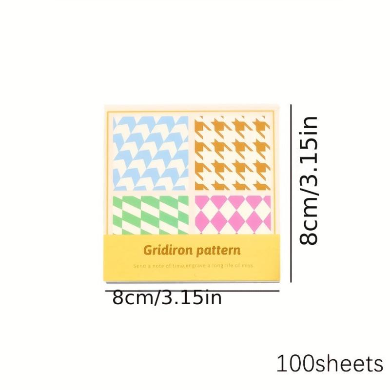 100 Sheets Checkerboard Note Pad DIY Paper Material