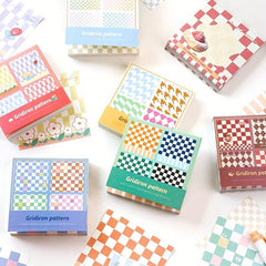 100 Sheets Checkerboard Note Pad DIY Paper Material