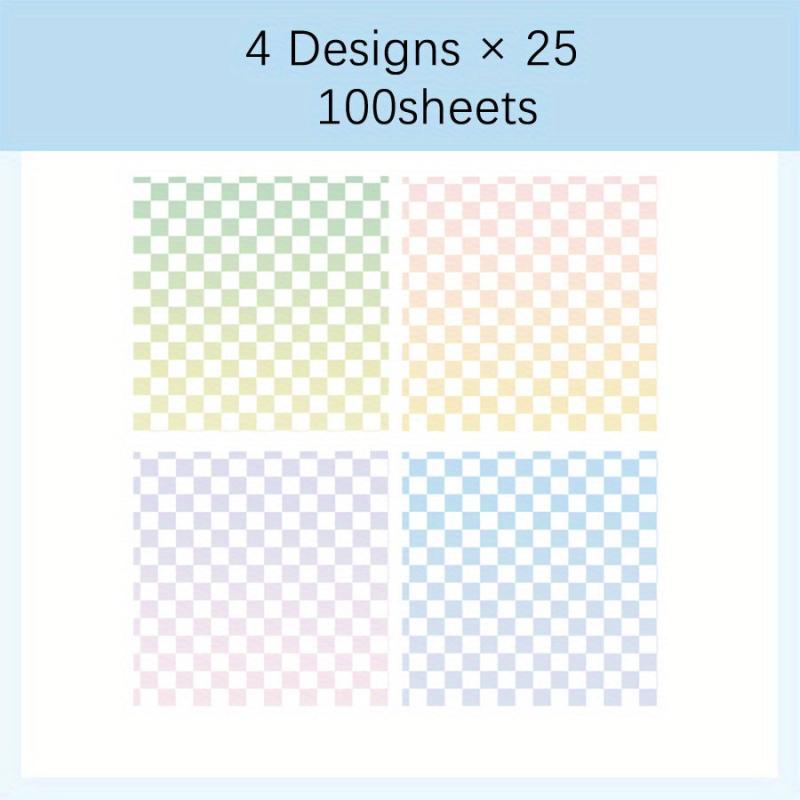 100 Sheets Checkerboard Note Pad DIY Paper Material