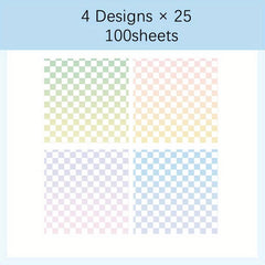 100 Sheets Checkerboard Note Pad DIY Paper Material
