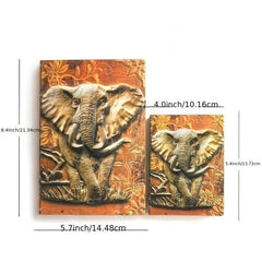 Vintage Elephant Embossed Journal Notepad Travel Planner Notebook