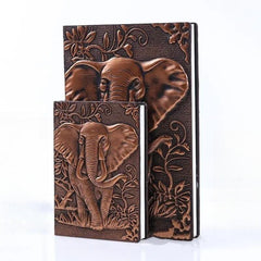 Vintage Elephant Embossed Journal Notepad Travel Planner Notebook