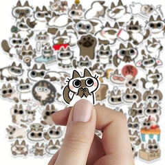 100pcs Siamese Cat Pattern Stickers Water Bottle Laptop Luggage