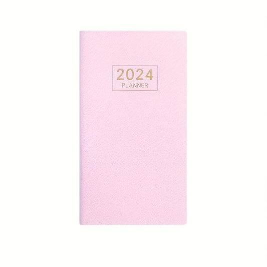 Colorful Starlight English Schedule Book Weekly Calendar Thin Leather Cover Note