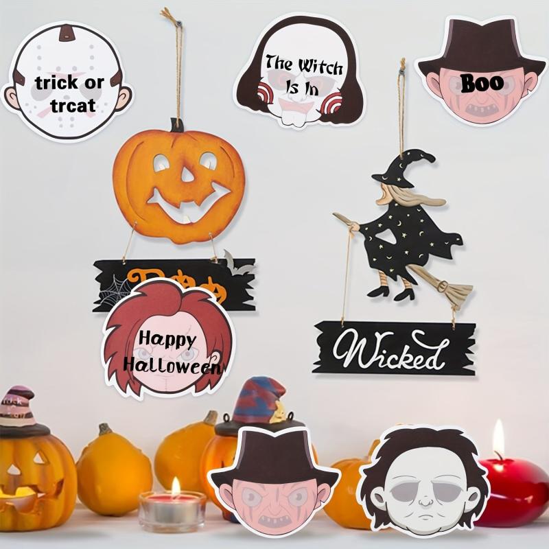 5pcs Halloween Horror Sticky Notes Weird Spooky Characters Self Adhesive Notepad