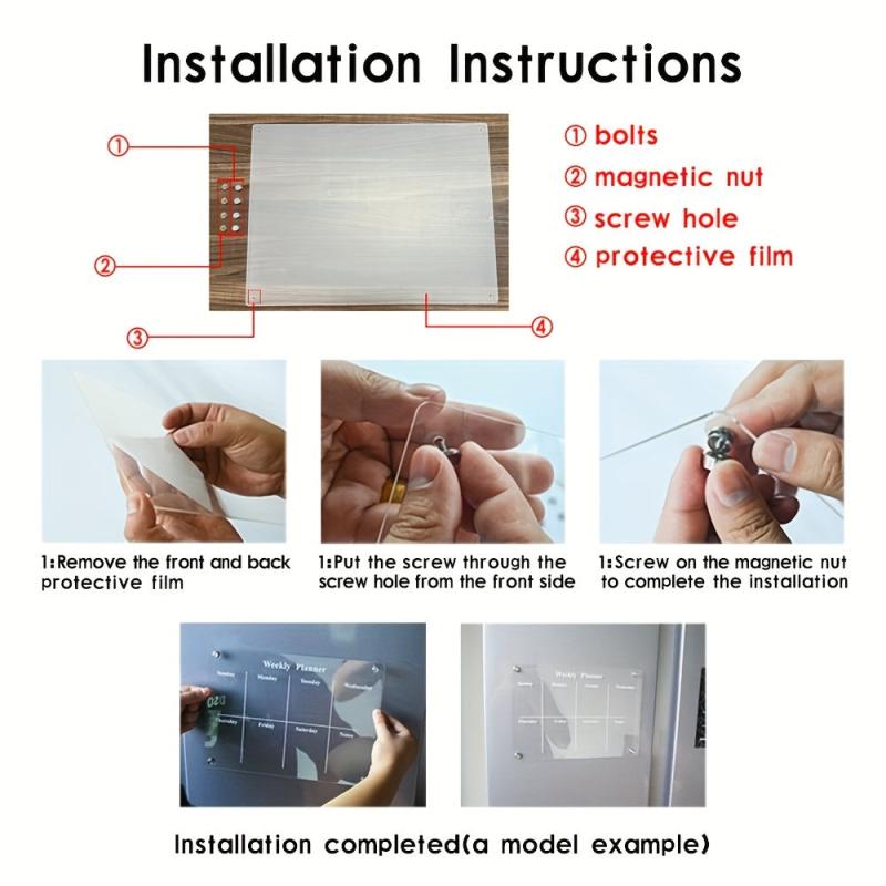 Magnetic Acrylic Board & Sticky Notes Set
