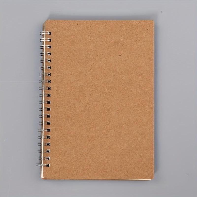 2pcs A5 Time Planning Book Leather Cover Coil Notebook Memo 120 Pages