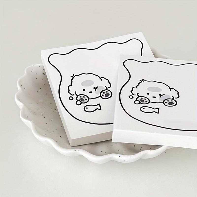 Cartoon Dog Note Pad 50 Sheets Tear off Non adhesive Note Paper