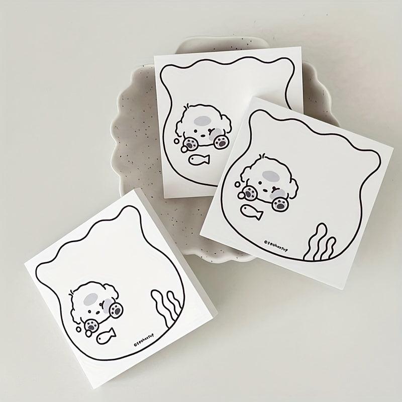 Cartoon Dog Note Pad 50 Sheets Tear off Non adhesive Note Paper