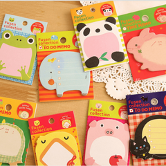 3 Packs Cute Sticky Notes Animals Memo Paper Gift Cards
