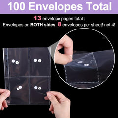100 Envelope Money saving Challenge Kit Budget Binder Set With Cash Envelopes