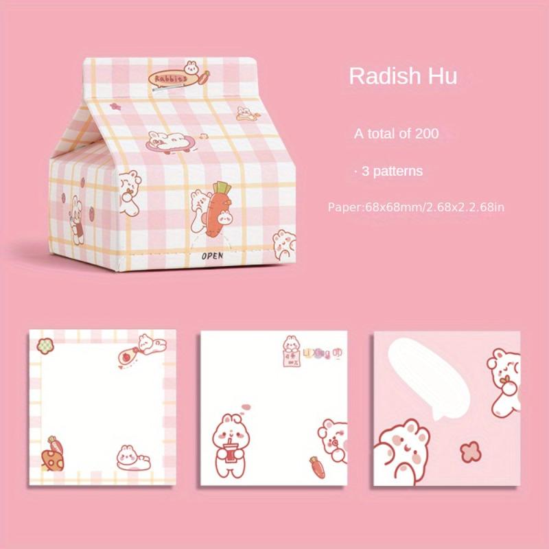 Creative Milk Box Memo Cartoon Memo Paper Student Extractable Memo Paper