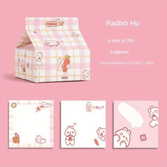 Creative Milk Box Memo Cartoon Memo Paper Student Extractable Memo Paper