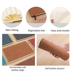 Stationery Notebook Set of 3 Sheep Leather and PU Direct Sales