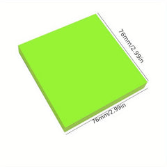 100 Sheets Fluorescent Sticky Note Paper Office Note Sticker