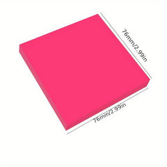 100 Sheets Fluorescent Sticky Note Paper Office Note Sticker