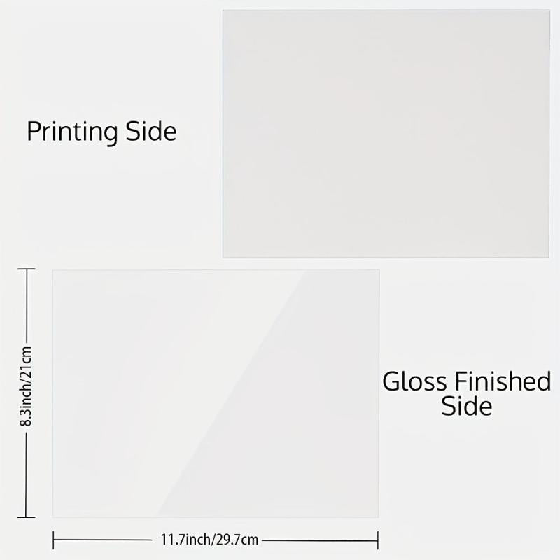 30 Sheets DTF Transfer Film 8.5x11 In Matte Sublimation Transfer