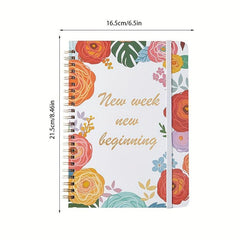 Colorful Undated Daily & Weekly Planner Notebook