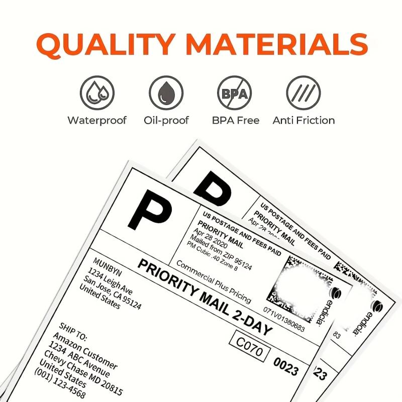 Thermal Paper Label Self Adhesive Waterproof Sticker