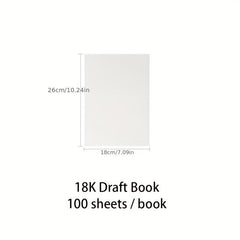 100 Sheets 18K Draft Paper Sketch Paper 18x26cm