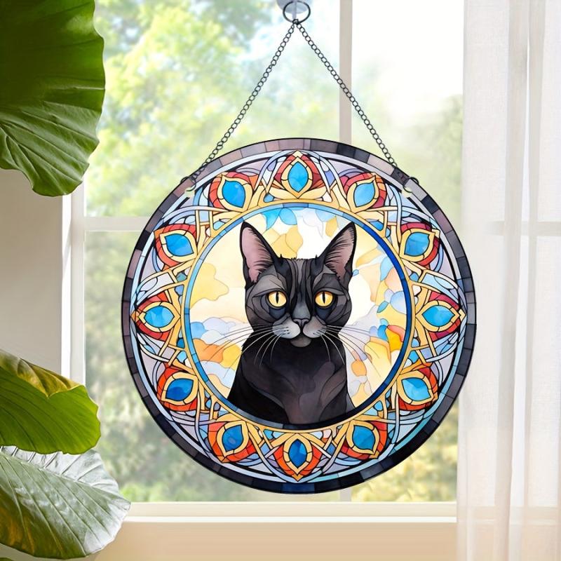 Acrylic Jewel Cat Scratch Sun Window Hanging Decorative Pendant