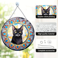 Acrylic Jewel Cat Scratch Sun Window Hanging Decorative Pendant