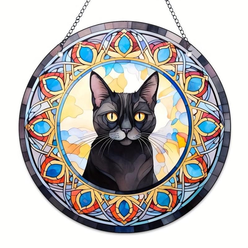 Acrylic Jewel Cat Scratch Sun Window Hanging Decorative Pendant