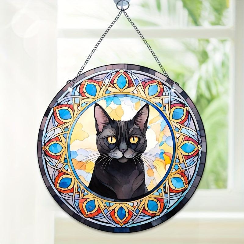 Acrylic Jewel Cat Scratch Sun Window Hanging Decorative Pendant